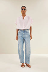 Minte pinstripe blouse Pink