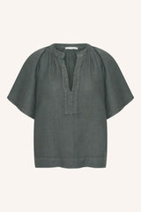 Vina linen blouse Charcoal