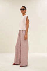 Diede heavy jersey stripe top Sunset rose