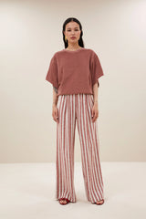 Nuki slub top Withered rose