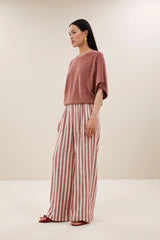 Nuki slub top Withered rose