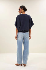 Nuki slub top midnight