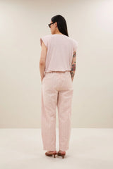 Nilou flame stripe top Light Rose