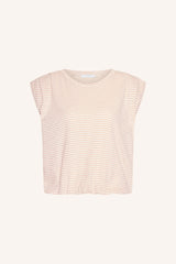 Nilou flame stripe top Light Rose