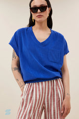 Tyler slub top Azul Blue