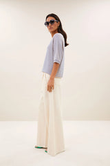Neva small stripe top Kingsblue