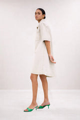 Lexia twill dress Cloud White