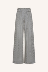 Benji silky stripe pants Jet black