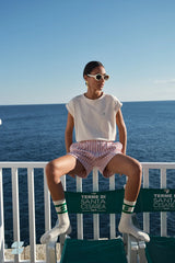 June stripe short Pink