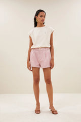 June stripe short Pink