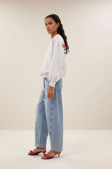 Bibi Lucky everyday sweater Light grey melange