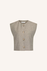 Nori melange gilet Charcoal melee