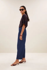 Merle big stripe top Coffee bean