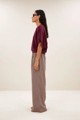 Nuki slub top Burgundy crush