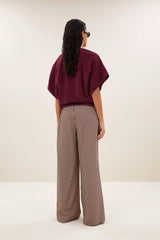 Nuki slub top Burgundy crush