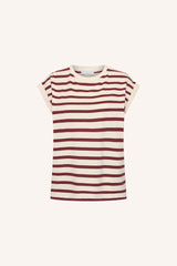 Tobi Stripe top Grain wine stripe