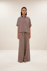 Sunny stripe blouse Burgundy stripe
