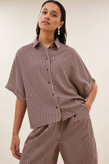 Sunny stripe blouse Burgundy stripe