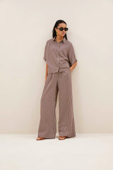 Sunny stripe blouse Burgundy stripe