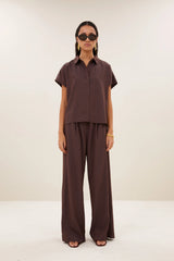 Barley Tan stripe blouse