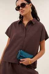 Barley Tan stripe blouse
