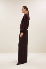 Cleo cardigan Deep wine