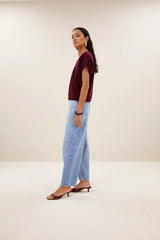 Sil V-neck pullover Wine