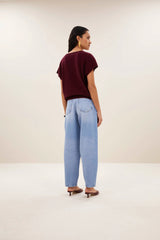 Sil V-neck pullover Wine