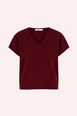 Sil V-neck pullover Wine