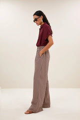 Celin stripe pants Burgundy