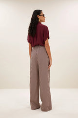 Celin stripe pants Burgundy
