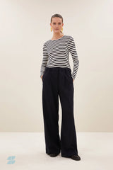 Jelle pinstripe pants Midnight