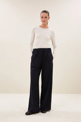 Jelle pinstripe pants Midnight