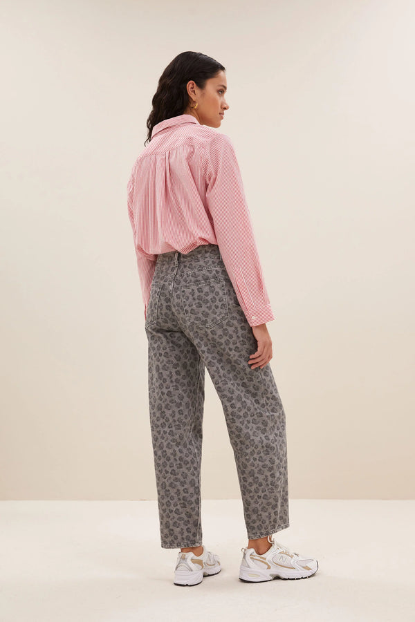 Lew grey cheetah pants - grey cheetah