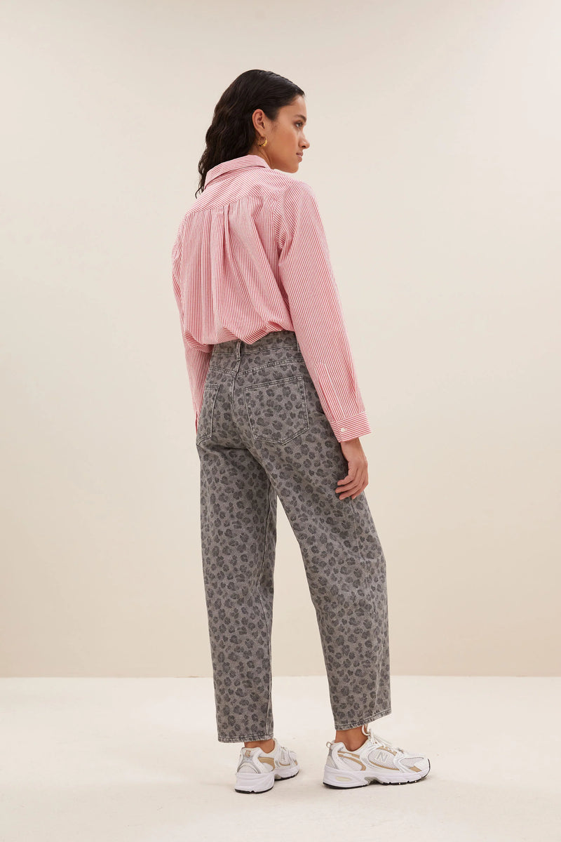 Lew grey cheetah pants - grey cheetah