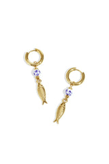 Dangle Earrings fish Goud