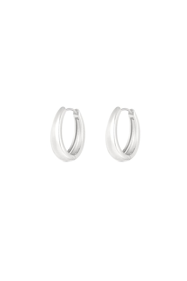 Oorbellen classic hoops - zilver