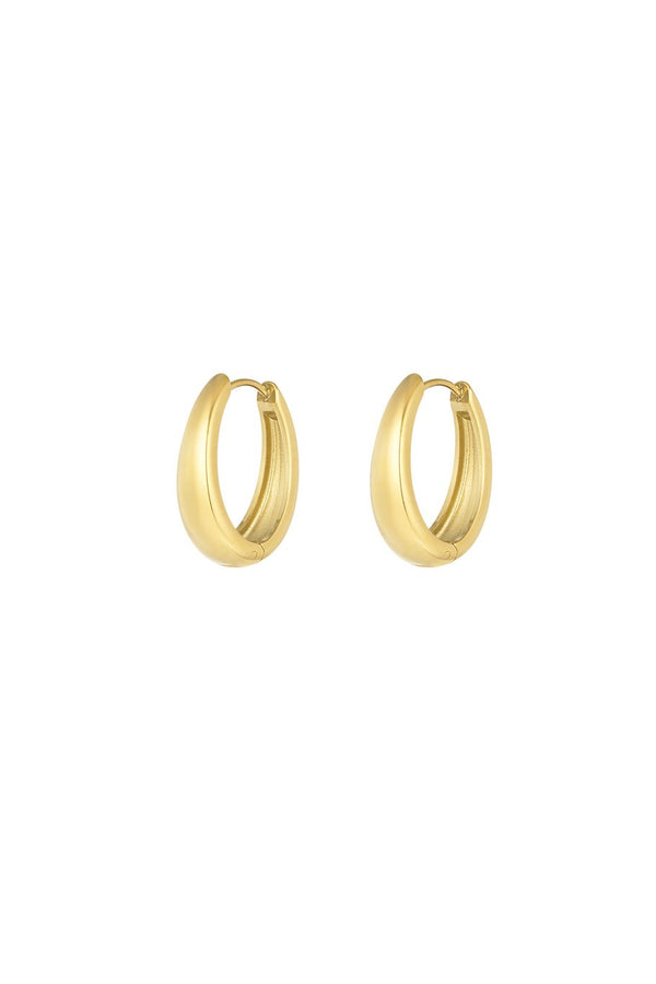 Oorbellen classic hoops - goud