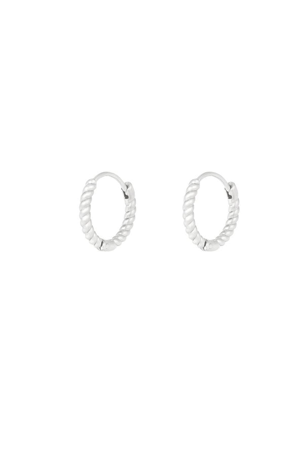 Oorbellen twist - zilver