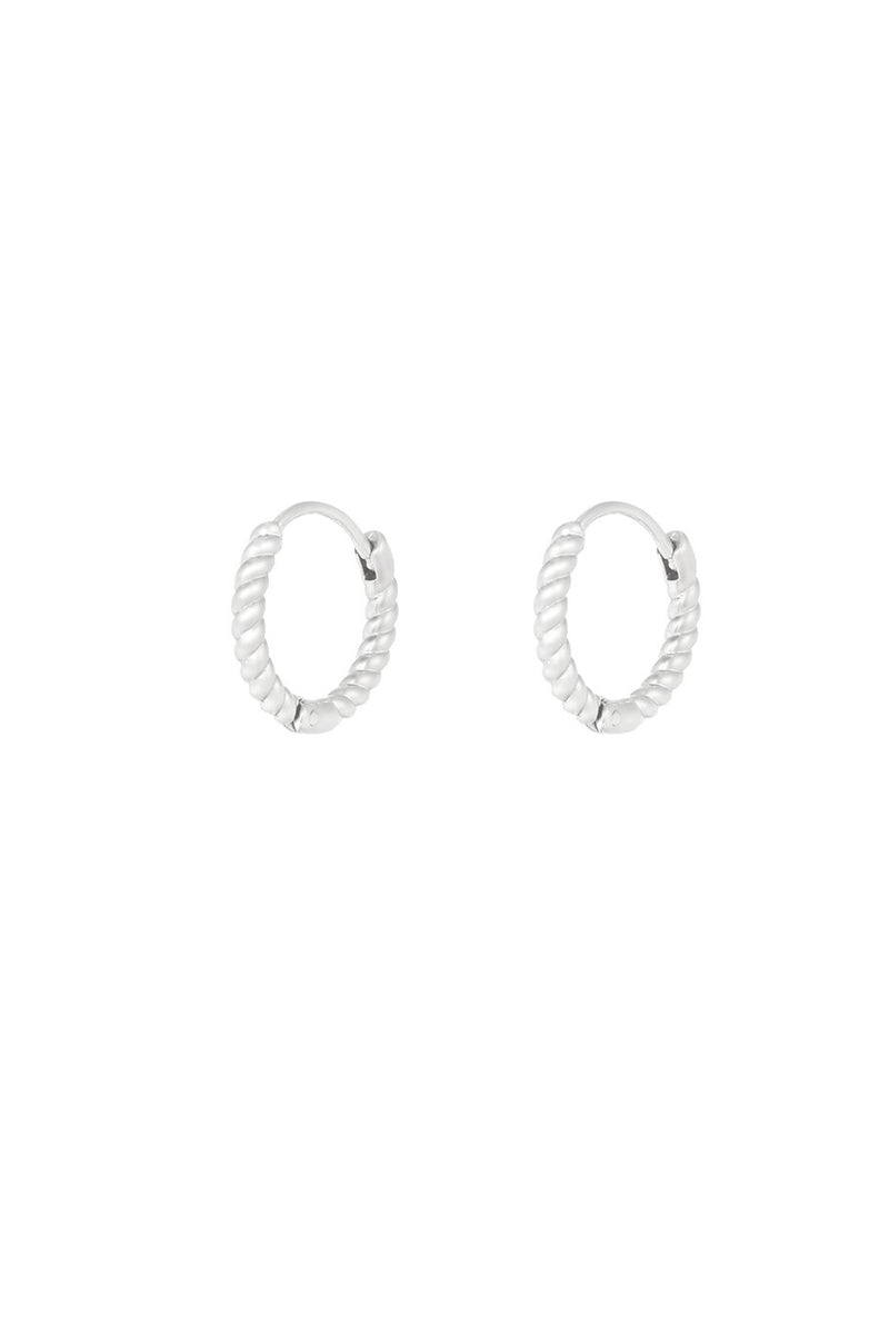 Oorbellen twist - zilver