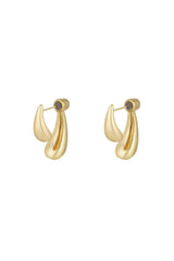 Oorbellen double drop - goud