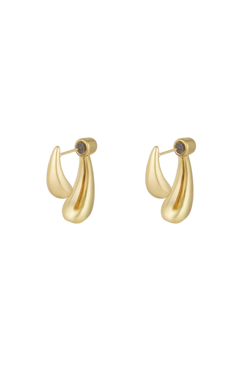 Oorbellen double drop - goud