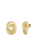 Oorbellen infinity twist - goud