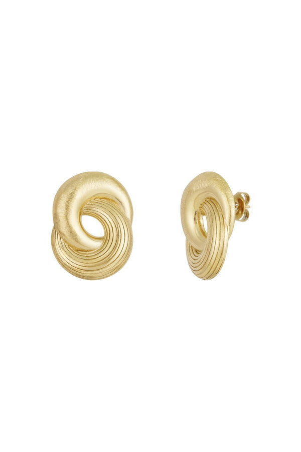 Oorbellen infinity twist - goud