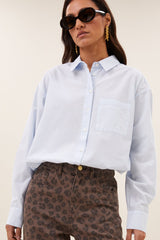 Lise chambray blouse light blue