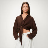 Pia linen shirt Chocolate martini