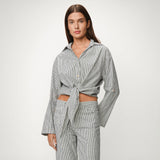 Pia linen shirt Fisherman stripes