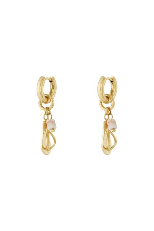 Oorbellen flip flop - goud