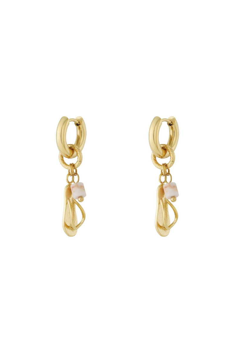 Oorbellen flip flop - goud