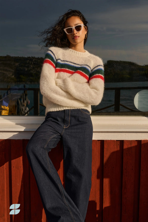 Liam stripe pullover Off white